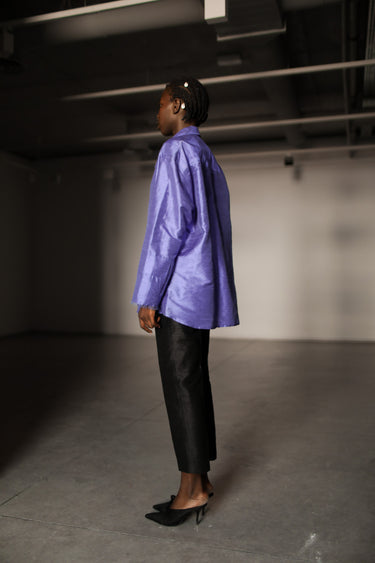 Idil Silk Shantung Pants - Black