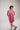 Alice Silk Shantung Mini A line Dress - Dark Barbie