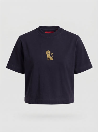 Victoria - Leo Embroidered T-shirt - Black