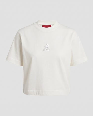 Victoria - Aquarius Embroidered T-shirt - Off White