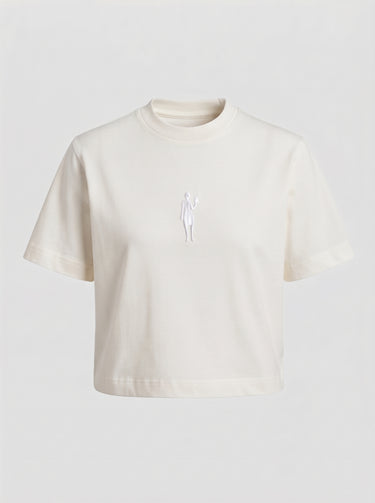 Victoria - Virgo Embroidered T-shirt - Off White