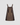 Alice Silk Shantung Mini A line Dress - Chocolate