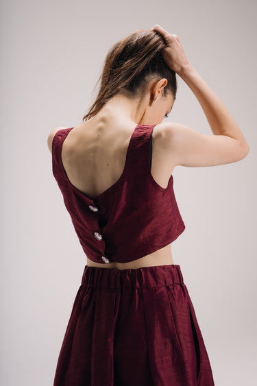 Sofia dramatic ball gown skirt - Burgundy
