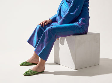 Ira Silk Shantung Pants - Electric Blush